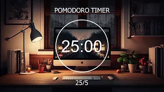 25/5  Pomodoro Timer  ~ 8 Set | Lofi Mix • Study & Work Effectively in Night • Focus Station