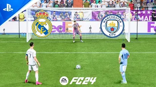 FC 24 | Ronaldo vs Messi | Real Madrid vs Manchester City | UCL Quarter Final | Penalty Shootout PS5