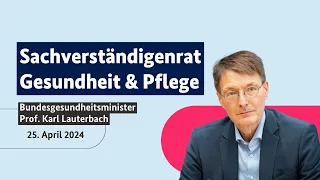 Bundesgesundheitsminister Prof. Karl Lauterbach zum Sachverständigenrat Gesundheit & Pflege