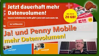 ja! mobil und Penny Mobil: mehr Datenvolumen