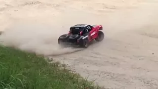 Traxxas Unlimited Desert Racer on 4S in Slow Motion