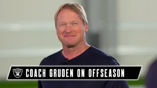 Coach Gruden on Derek Carr, 17-Game Season & Expectations for New Players | Full Interview | Raiders