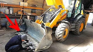 УПРАВЛЕНИЕ JCB 3CX Эко 2020 как поставить зубья на ковш JCB 3CX VIDEO