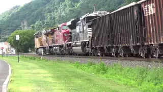 Union Pacific, Canadian Pacific, Norfolk Southern ballast train @ Leetsdale, PA 00025 7/14/14