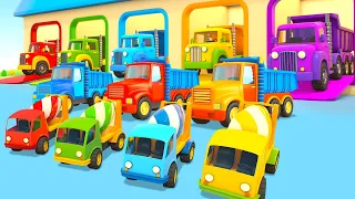 Helper Cars at the car wash. Dirty cars and trucks need help! Full episodes of car cartoons for kids