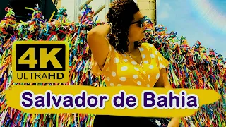 Historic Salvador de Bahia Free Walking Tour | Brazil travel 4K