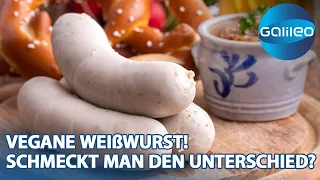 Vegane Weißwurst polarisiert! Schmeckt man tatsächlich keinen Unterschied? | Galileo | ProSieben