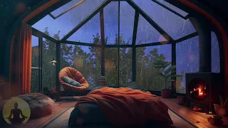 ASMR Rain On Window with Thunder Sounds - HEAVY RAIN at Night 10 Hours for Sleeping, Relax, Study