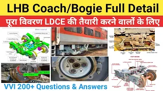 LHB Coach/FIAT Bogie Parts name & all dimensions, Clearances #tech #je #ntpc @ChamanLalRailway