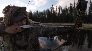 Bear Hunting From A Camo Kayak with a LongBow