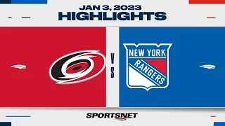 NHL Highlights | Hurricanes vs. Rangers - January 3, 2023