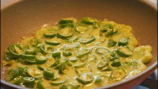 비 오는날 파전이 질릴 때 초간단 고추전 만들기 | Gochu Jeon | Koeran Green Pepper Pancake Recipe