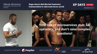 Saga about distributed transactions in microservices world (Mikalai Alimenkou, Ukraine) [RU]