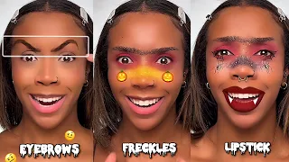 CUTE ✅ or FAIL?❌ Tiktok Filters Pick My Halloween Makeup Tutorial