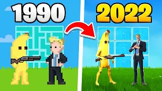 Evolution of Fortnite games 1990-2022