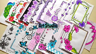 20 BEAUTIFUL BORDER DESIGNS/PROJECT WORK DESIGNS/A4 SHEET/FILE/FRONT PAGE DESIGN FOR SCHOOL PROJECTS