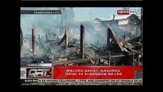 Walong bahay, nasunog dahil sa sumingaw na LPG