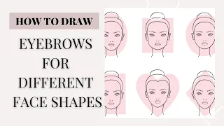 EYEBROW TYPES FOR DIFFERENT FACE SHAPES (Heart, Square, Oval)