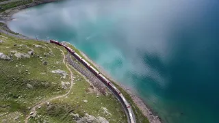 Glacier Express Beautiful Drone View - 4k video Seductive Nature