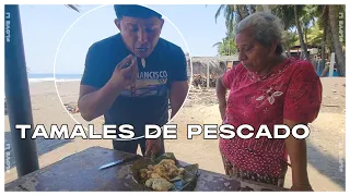 Probando los deliciosos TAMALES DE PESCADO de Mama Tey