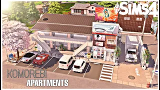 Komorebi Apartments & Convenience Store 🌸🏢 | Snowy Escape | No CC | Stop Motion Build | The Sims 4