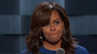 How was Michelle Obama received at DNC?