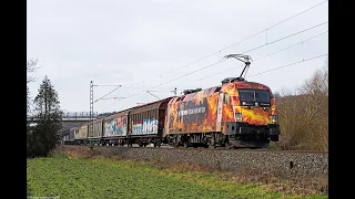 US Army Panzerzug / Militärtransport, Feuertaurus, Zementaxi uvm. auf der Frankenwaldbahn + Bamberg