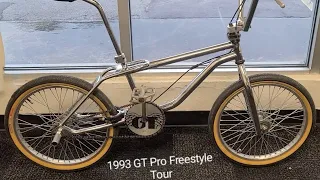 1993 GT Pro Freestyle Tour bmx survivor bike with amazing original chrome finish.