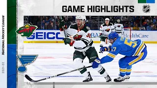 Wild @ Blues 4/16 | NHL Highlights 2022