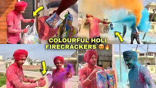 Holi Firecrackers 2022 😱🔥 - Balloons Fight 🔥 - Holi wale patake 😂 - Holi Stash 2022