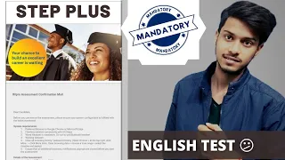 Step plus assessment  | mandatory | elite wilp 2021,2022 | English Test | offer letter