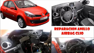 Replacing airbag ring or rotary switch Renault Clio