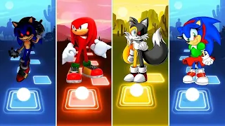 Sonic Exe 🆚 Knuckles Sonic 🆚 Spiderman Sonic 🆚 Tails Exe Sonic | Sonic Music Gameplay Tiles Hop