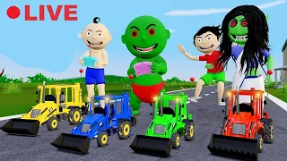 Non Stop Bittu Sittu Cartoon | Jcb Wala Cartoon | Jcb Tractor Cartoon | Gadi Wala Cartoon