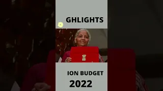 Major highlights of Indian 2022 budget || union budget || journey with jk || #shorts #budget #2022
