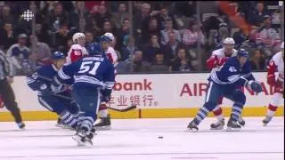 Franson Goal - Red Wings 0 vs Leafs 1 - Mar 29th 2014 (HD)