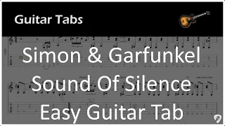 Simon & Garfunkel - Sound Of Silence - Easy Guitar Tab