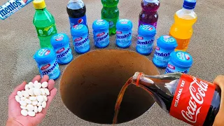 EXPERIMENT Big Blue Worm Toothpaste From Coca cola ,Sprite ,Fanta , Mirinda and MENTOS