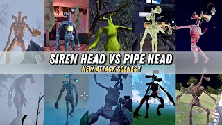 Siren Head vs Pipe Head | New Attack Scenes