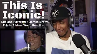 James Brown Luciano Pavarotti Its A Mans World Reaction | Wow Two Legends!