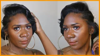 How I Straighten, Trim, & Style My Short Natural Hair at Home | Nia Imani