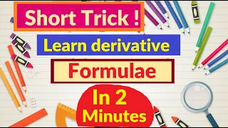 Short Trick of derivative formulae | Memorize Derivative (trigonometric) Formulae in 2 minutes