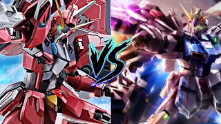 Gundam Supreme Battle: Immortal Justice Gundam (Max Talents) Versus Nu Gundam FF (Long Range Funnel)