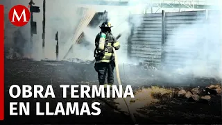 Se incendia inmueble en construcción en Colima; no hay lesionados