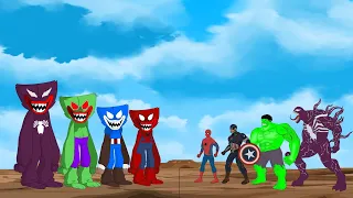 TEAM HULK: SPIDERMAN - Captain America - VENOM VS Evolution of Huggy Wuggy Superhero [HD]