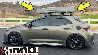 HOW TO INSTALL ROOF RACKS AND INNO WEDGE PLUS CARGO BOX I TOYOTA COROLLA HATCHBACK 2019/20/21/22