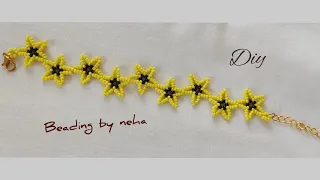 how to make star 🌟 beaded bracelet/bracelet tutorials