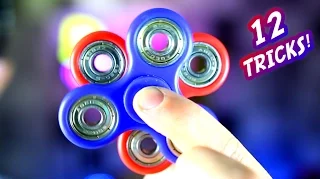 12 Awesome Hand Spinner Fidget Tricks and Science Experiment CHALLENGE!