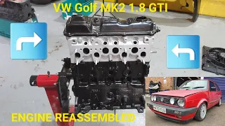 VW Golf MK2 1.8 GTI restoration part 15, engine reassembled