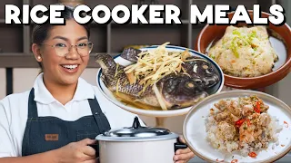 RICE COOKER MEALS ON A BUDGET pt.2 WITH ABI MARQUEZ